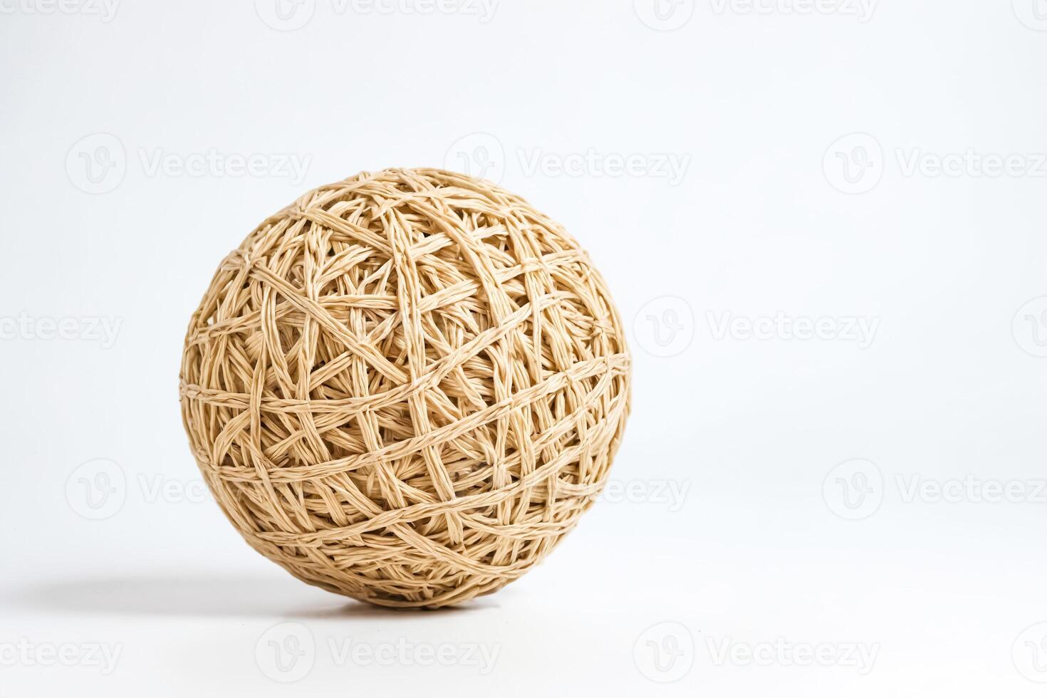 Woven Ball on White Background photo