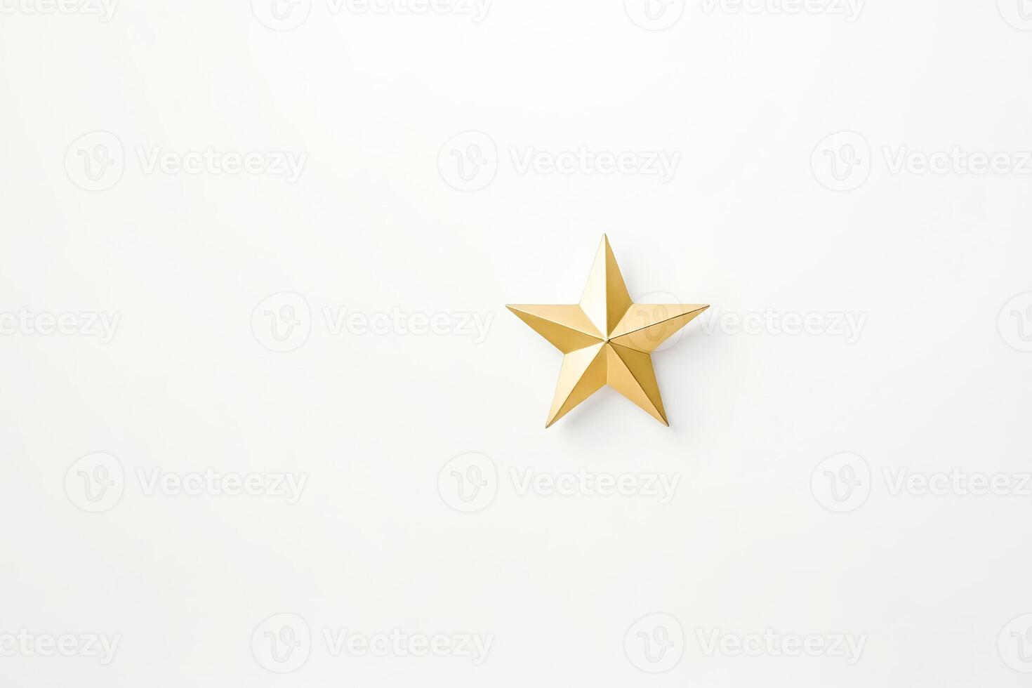 Gold Star on White Background photo