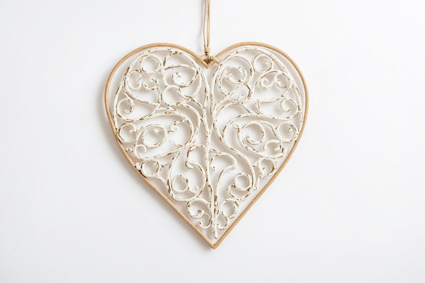White Ornate Heart photo