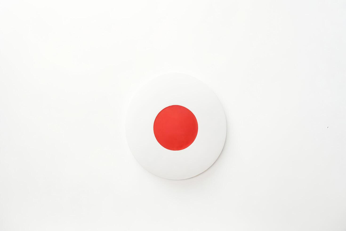 White Circle with Red Center photo