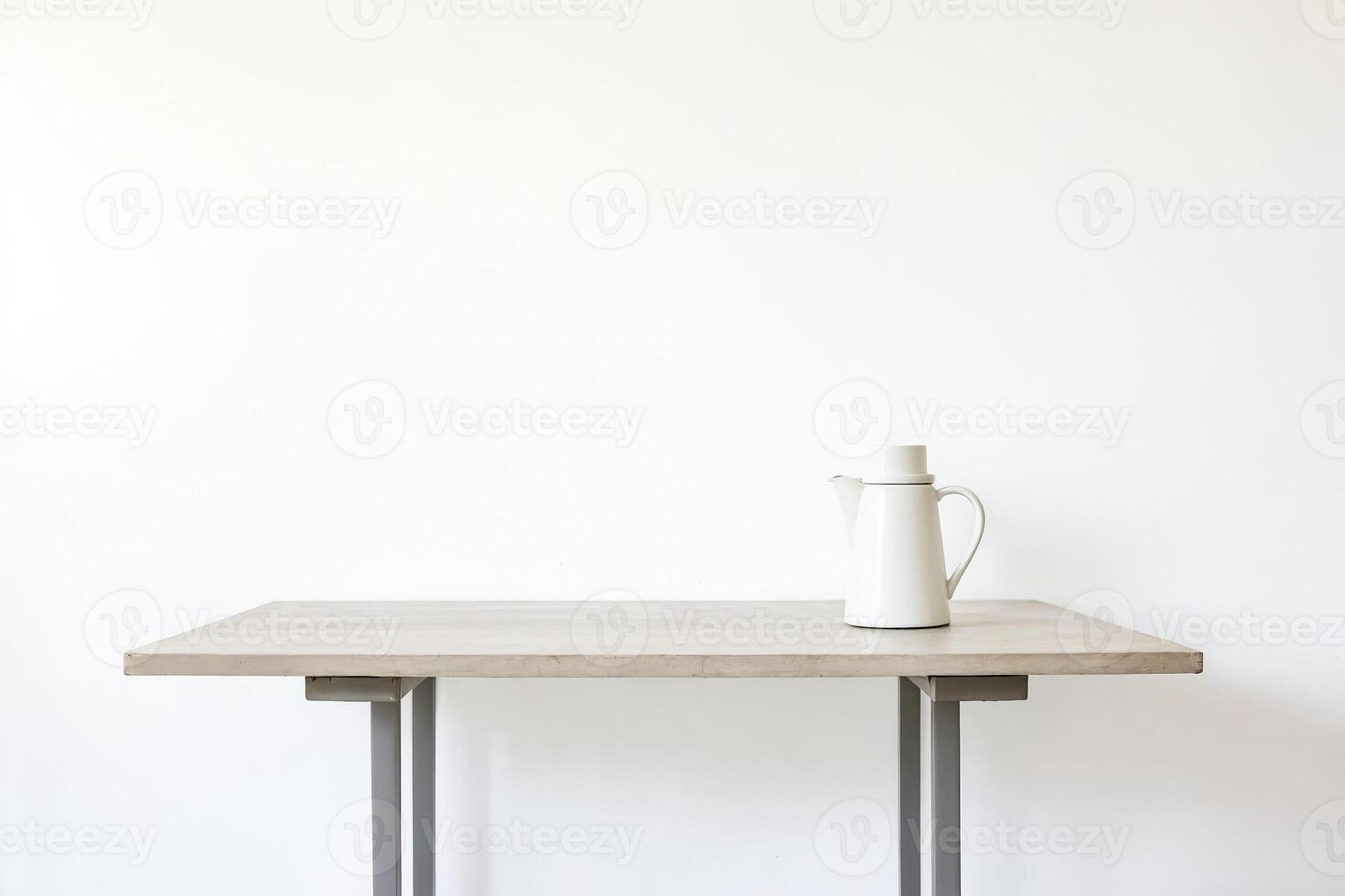 White Ceramic Jug on Concrete Table Top photo