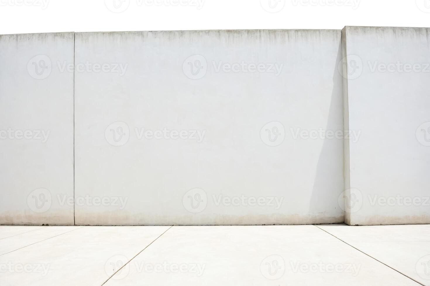 White Wall and Concrete Floor Background photo
