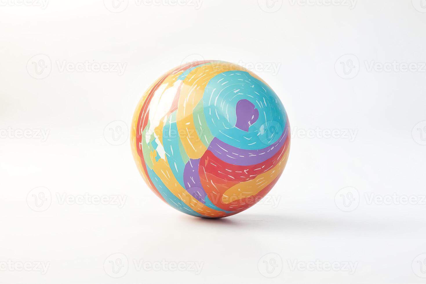 Colorful Sphere on a White Background photo