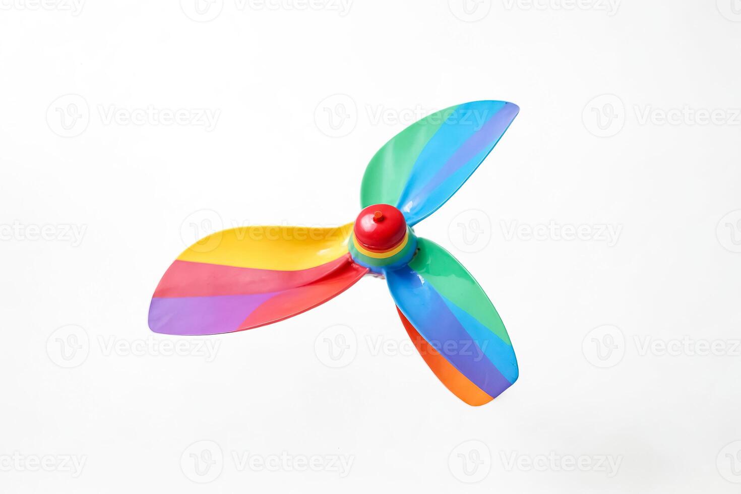 Colorful Pinwheel on White Background photo