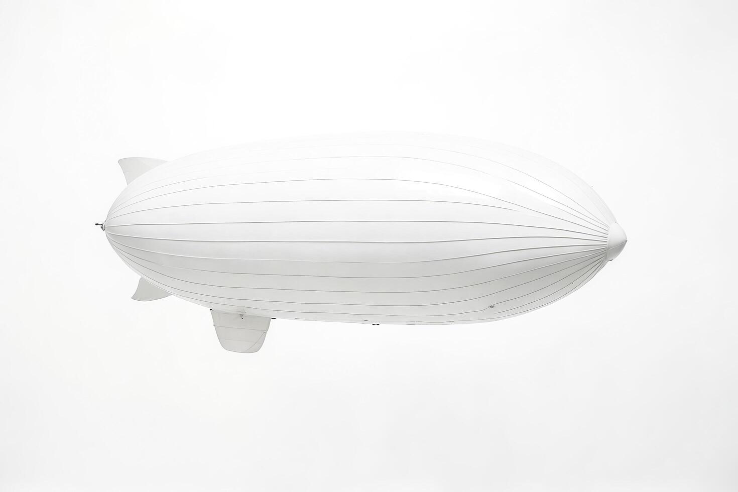 White Zeppelin Airship Flying in the Sky photo