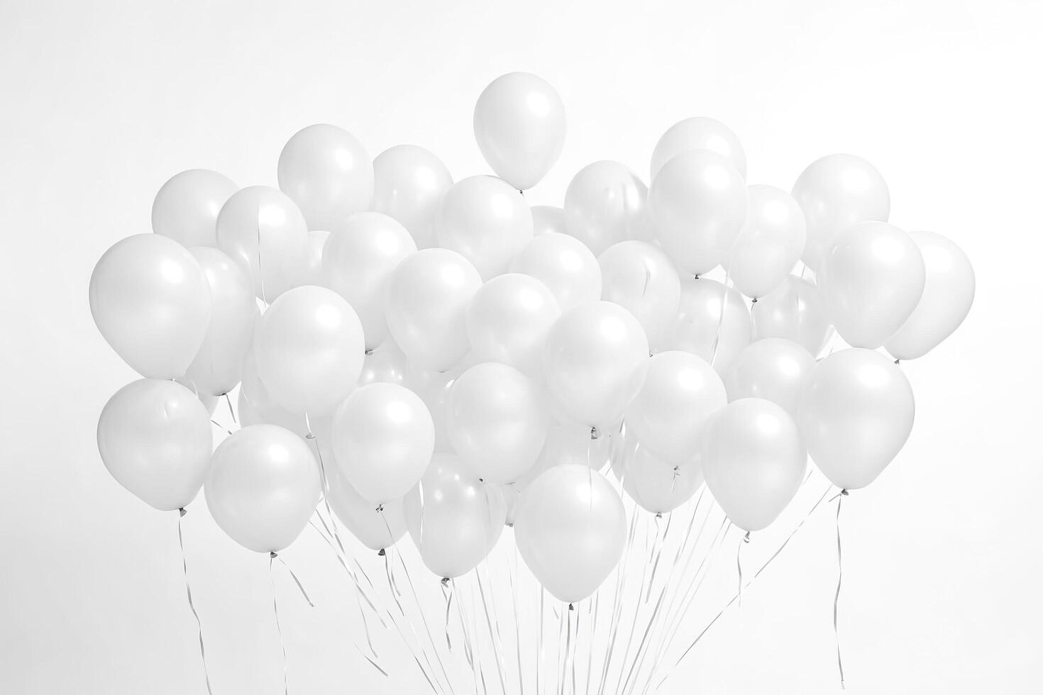 White Balloons on White Background photo