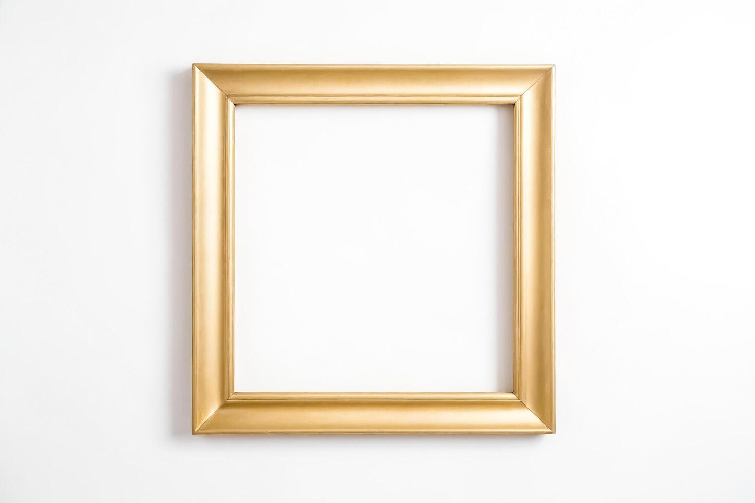 Golden Picture Frame on White Background photo