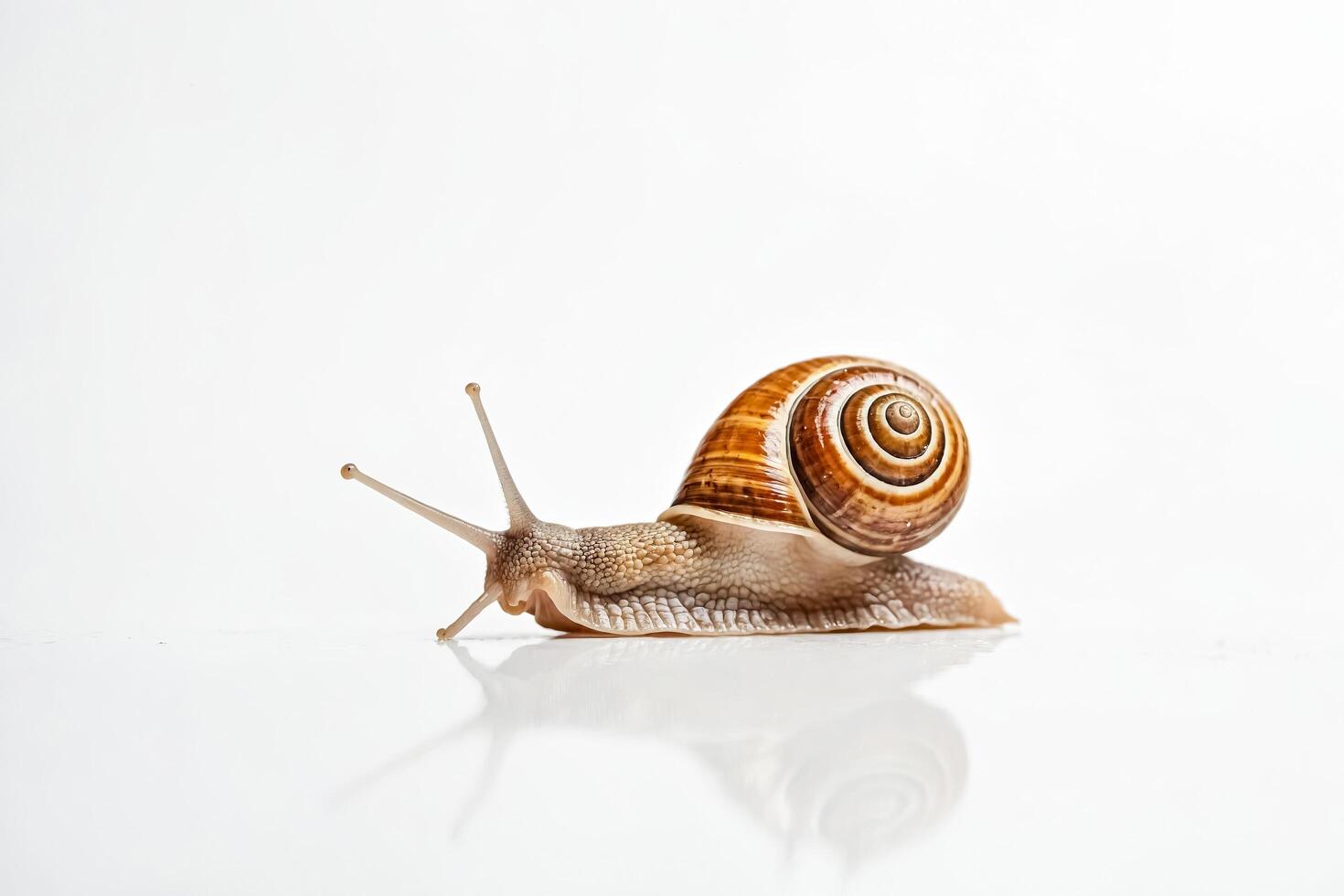 Snail on a white background photo
