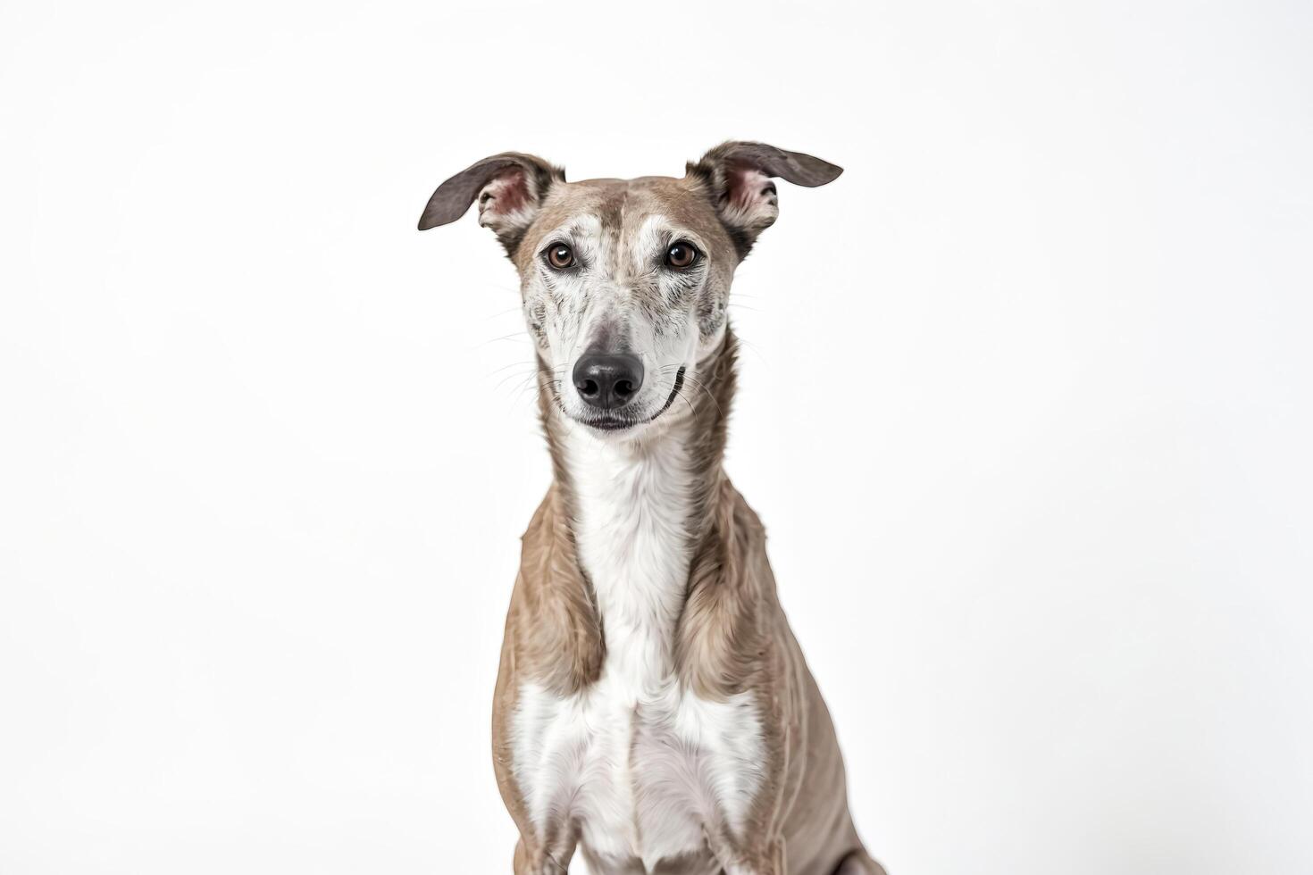 Portrait of a Greyhound Dog photo