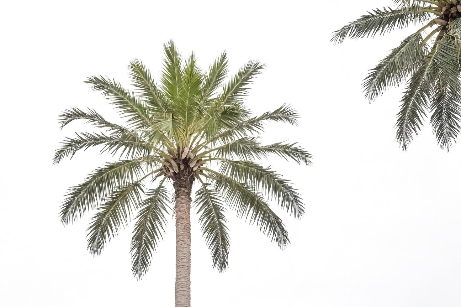 Palm Tree Silhouette Against a White Background photo