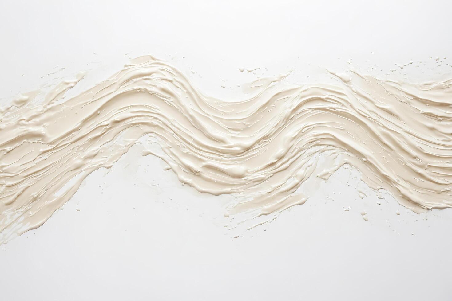 Abstract Cream Swirl on White Background photo