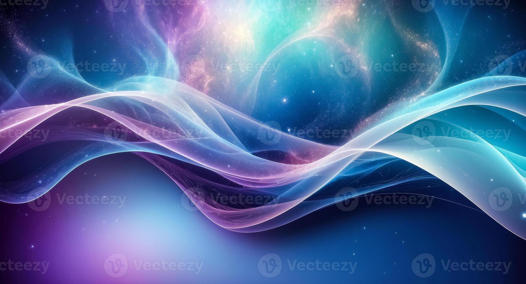 Abstract Swirling Blue And Purple Nebula photo