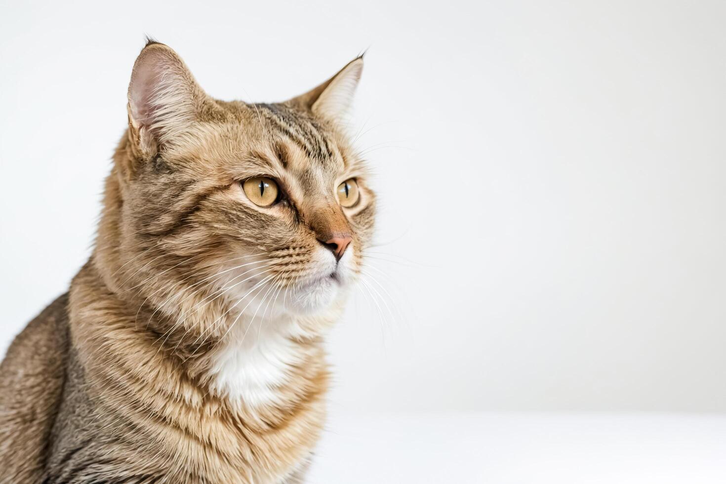 Close-Up of a Tabby Cat's Face photo