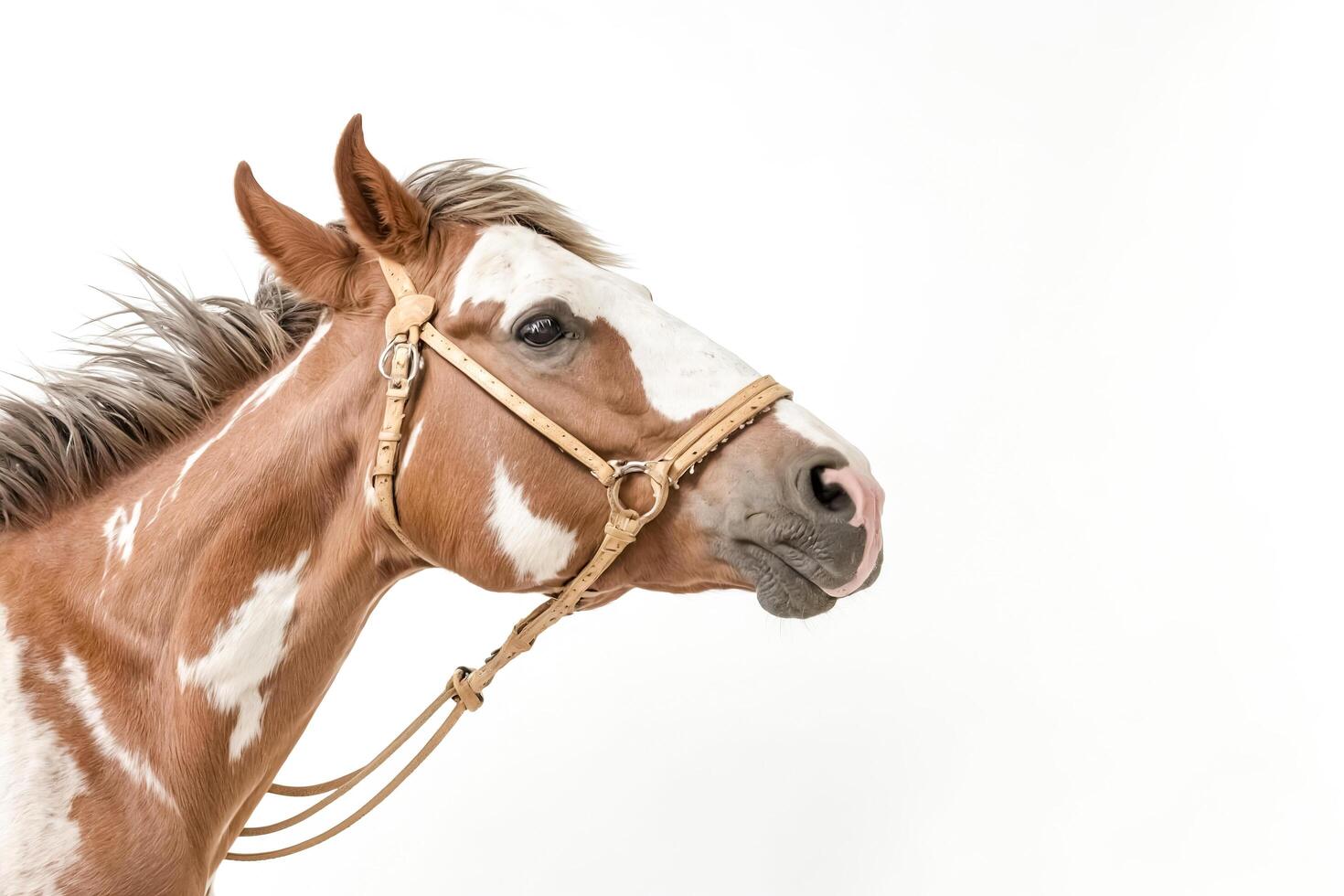 Close-up of a Paint Horse's Head photo