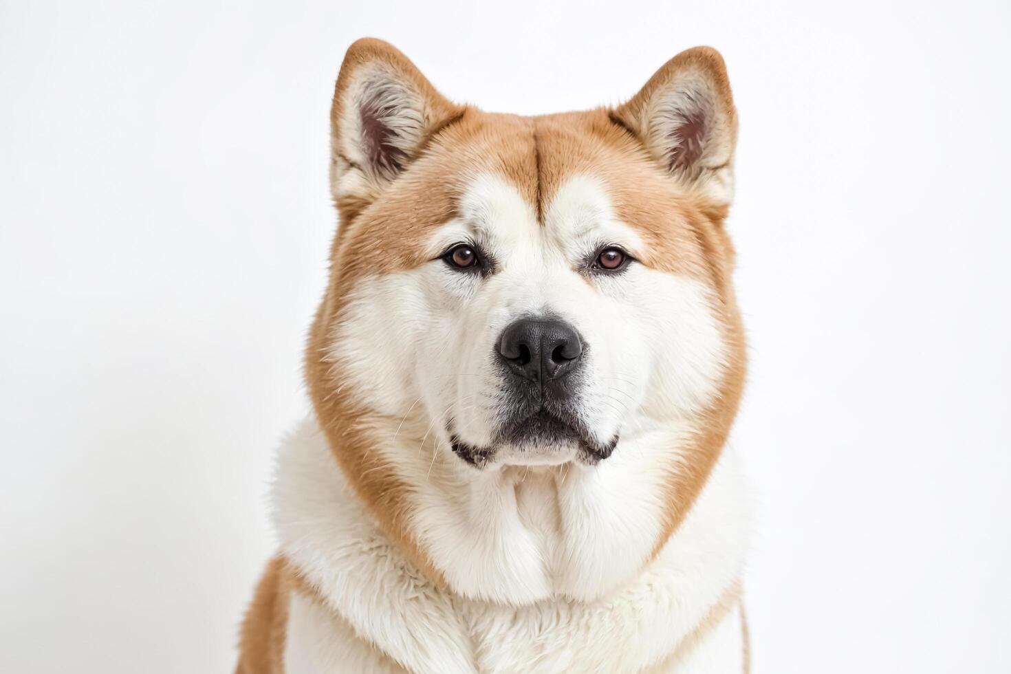 Close Up Portrait of an Akita Dog photo
