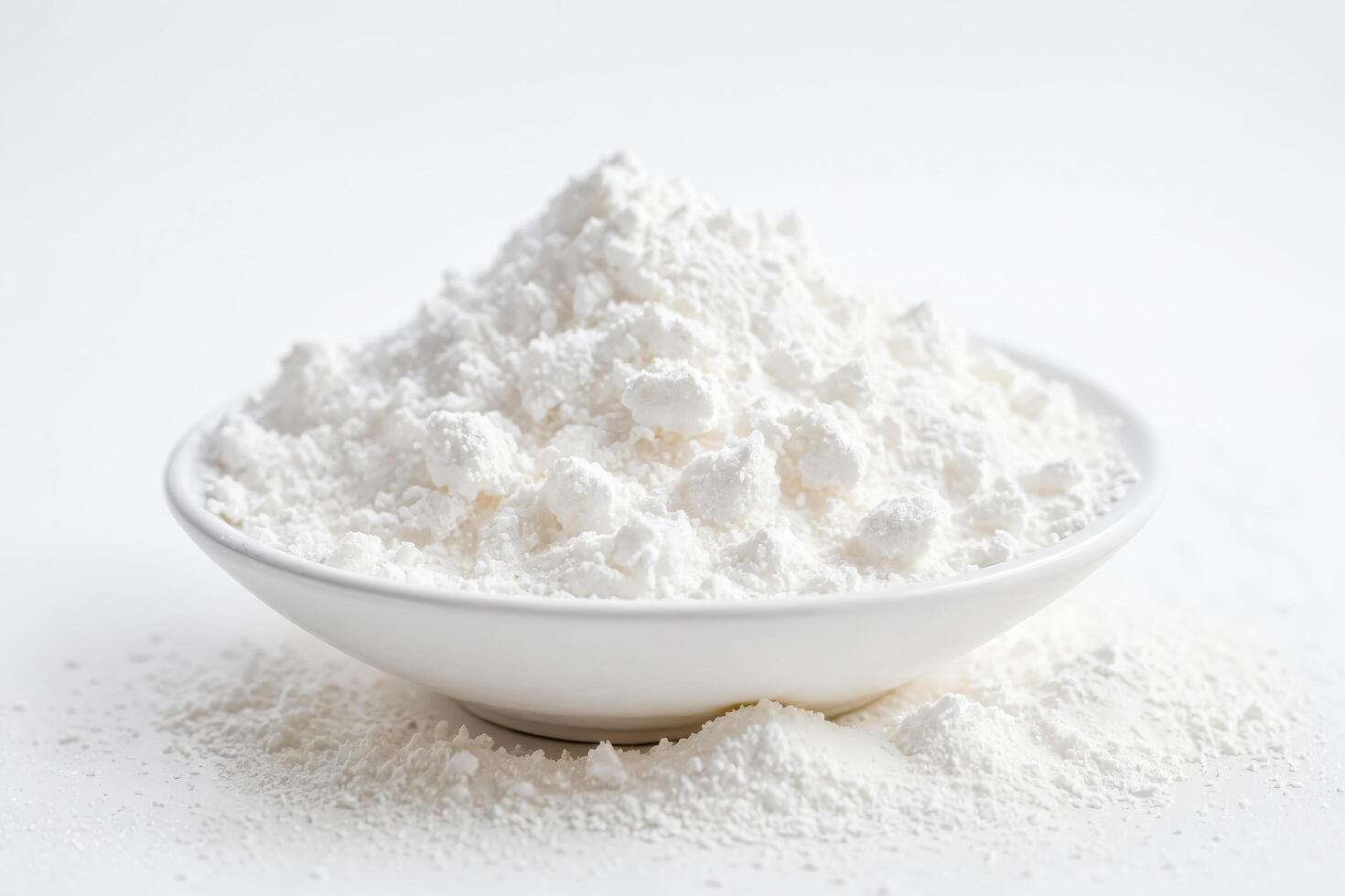 Closeup of a Bowl of White Powder photo