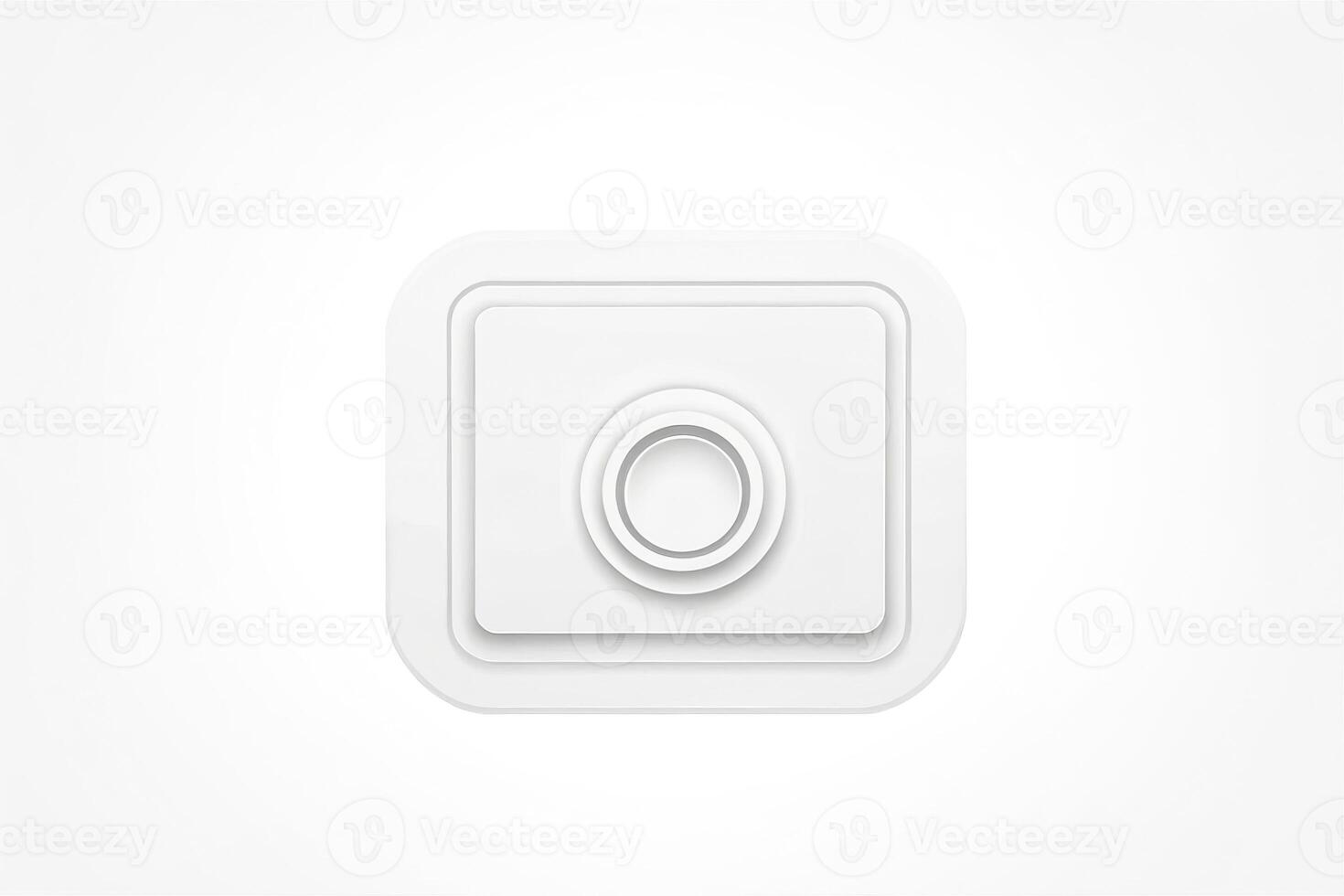 White Square With Circle in the Middle photo
