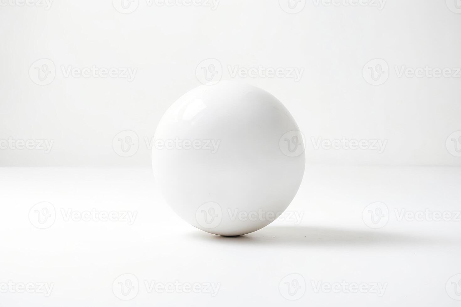 White sphere on a white background photo