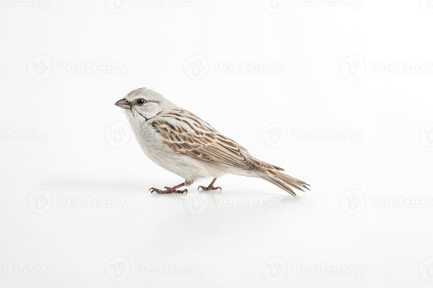 White-winged Sparrow Isolated on White Background photo