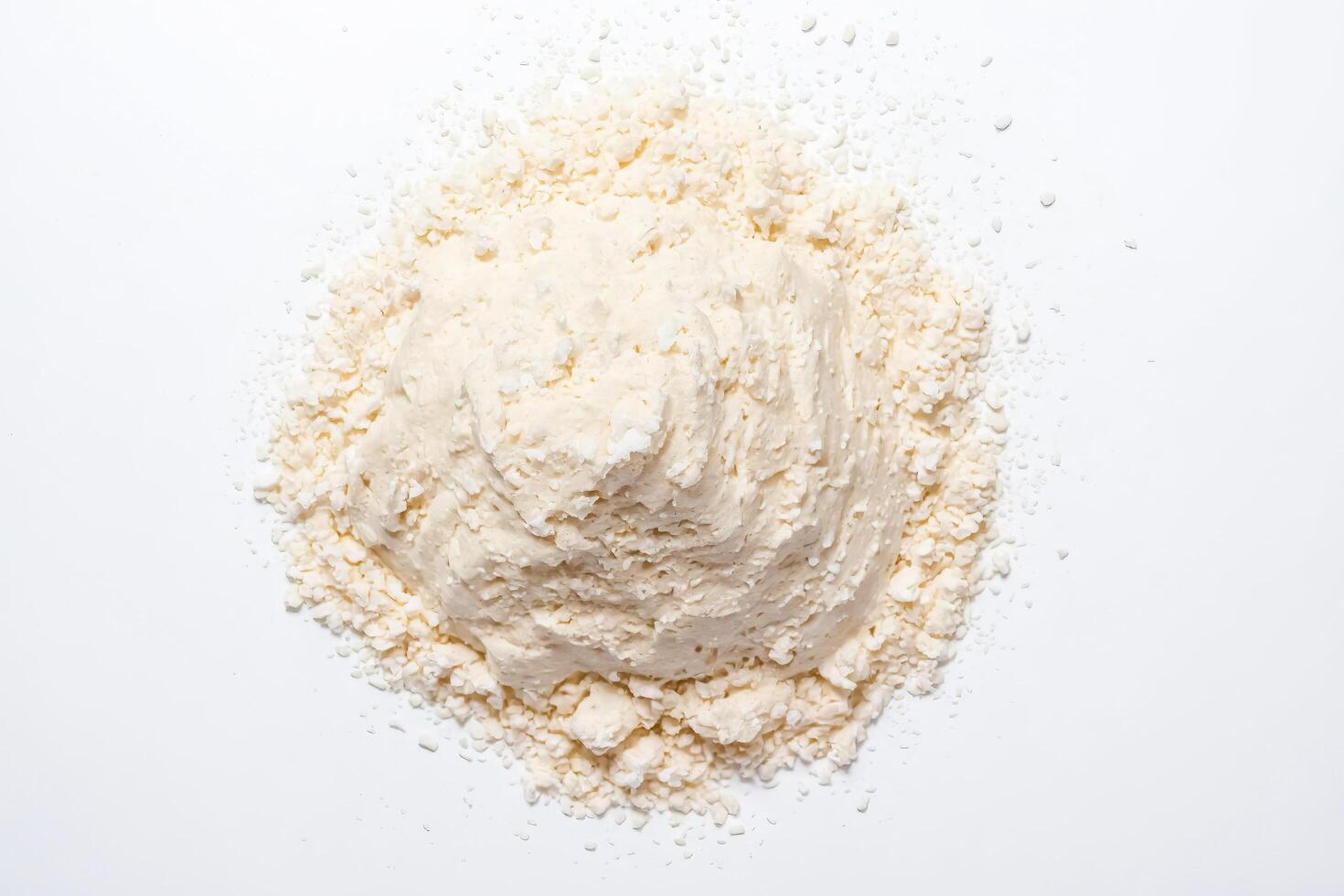 White Powder Pile Isolated On White Background photo