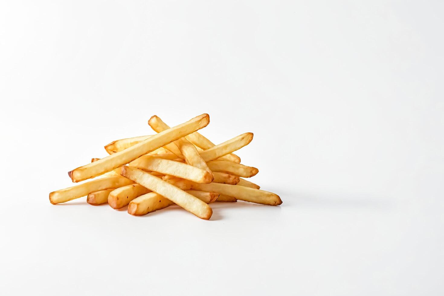 Close Up of French Fries on White Background photo