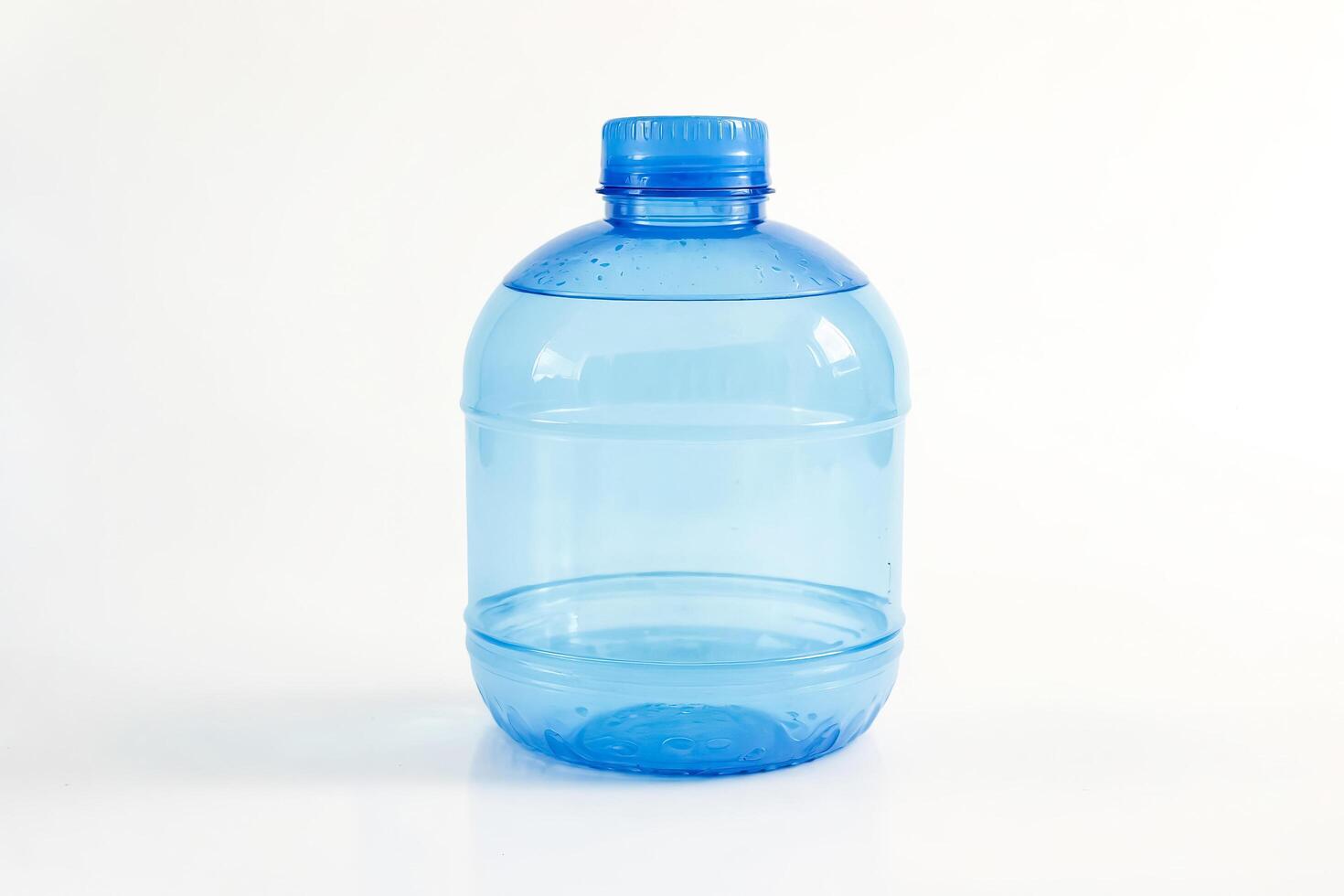 Blue Plastic Water Bottle photo