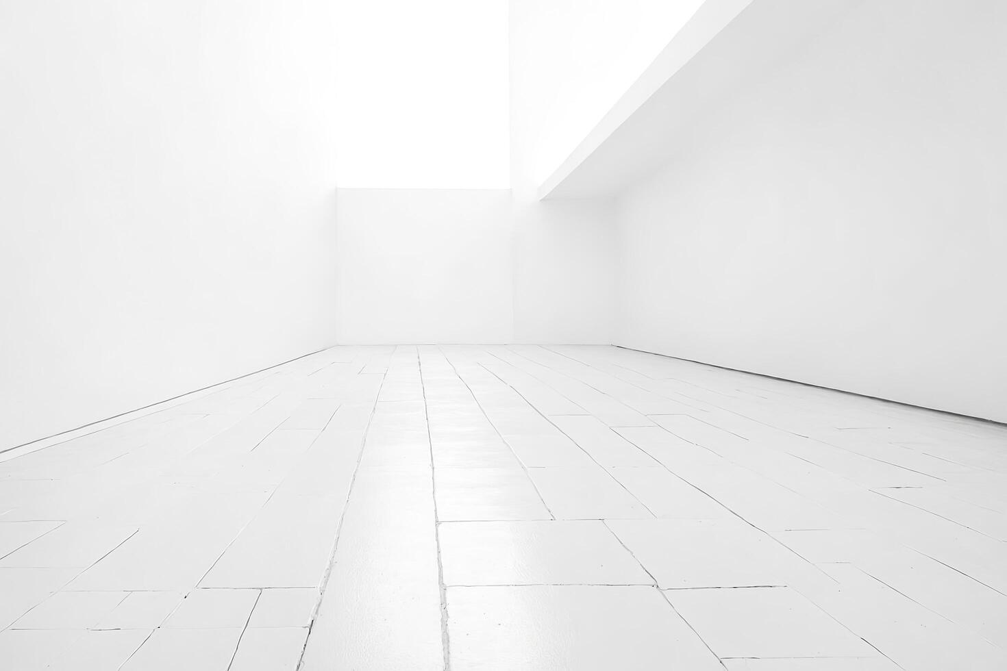 White Room Interior With Wooden Floor photo