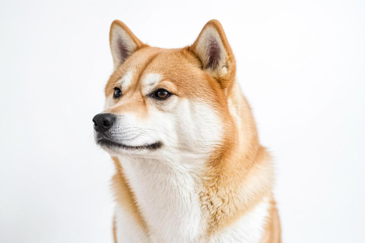 Close-up of a Shiba Inu Dog's Face photo