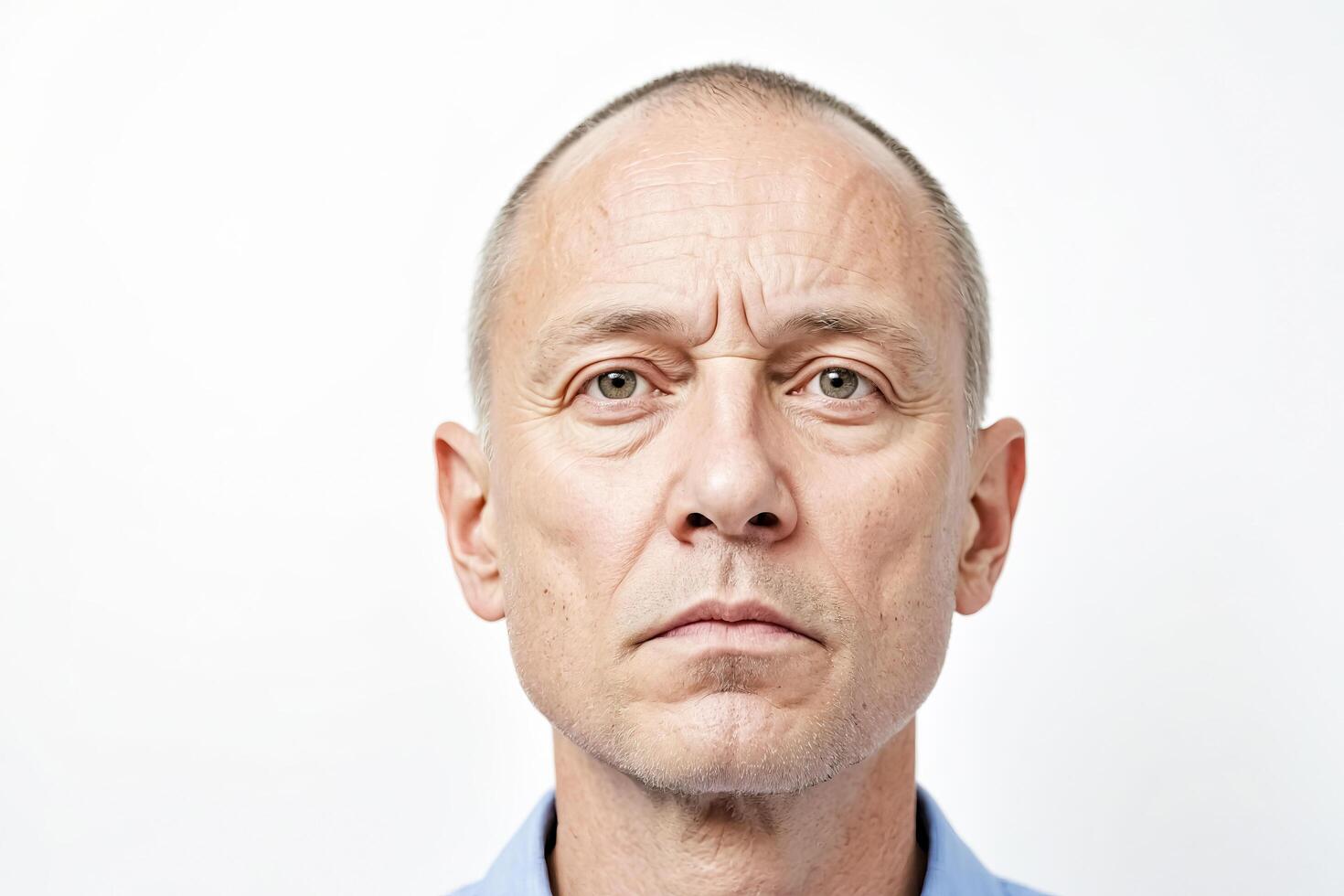 Portrait of a man with a serious expression photo