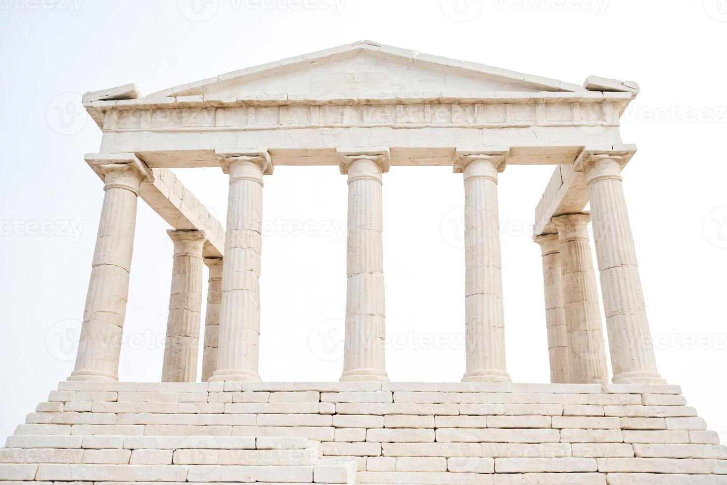 White Marble Columns of an Ancient Greek Temple photo