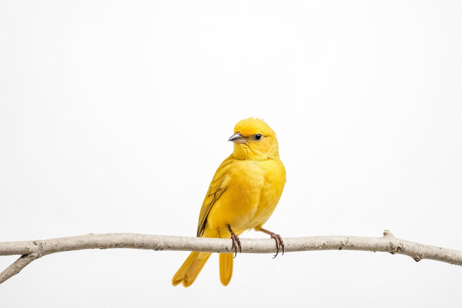 Yellow Bird on Branch photo