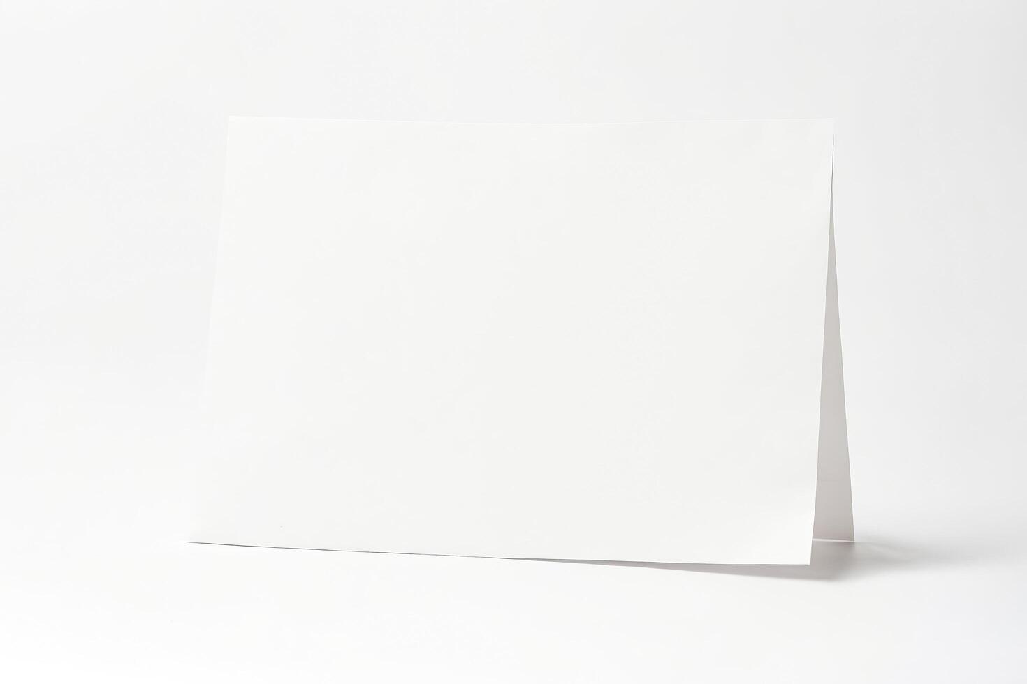 Blank White Paper Card Mockup photo
