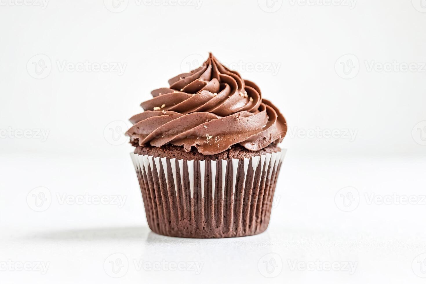Chocolate Cupcake with Swirled Frosting photo