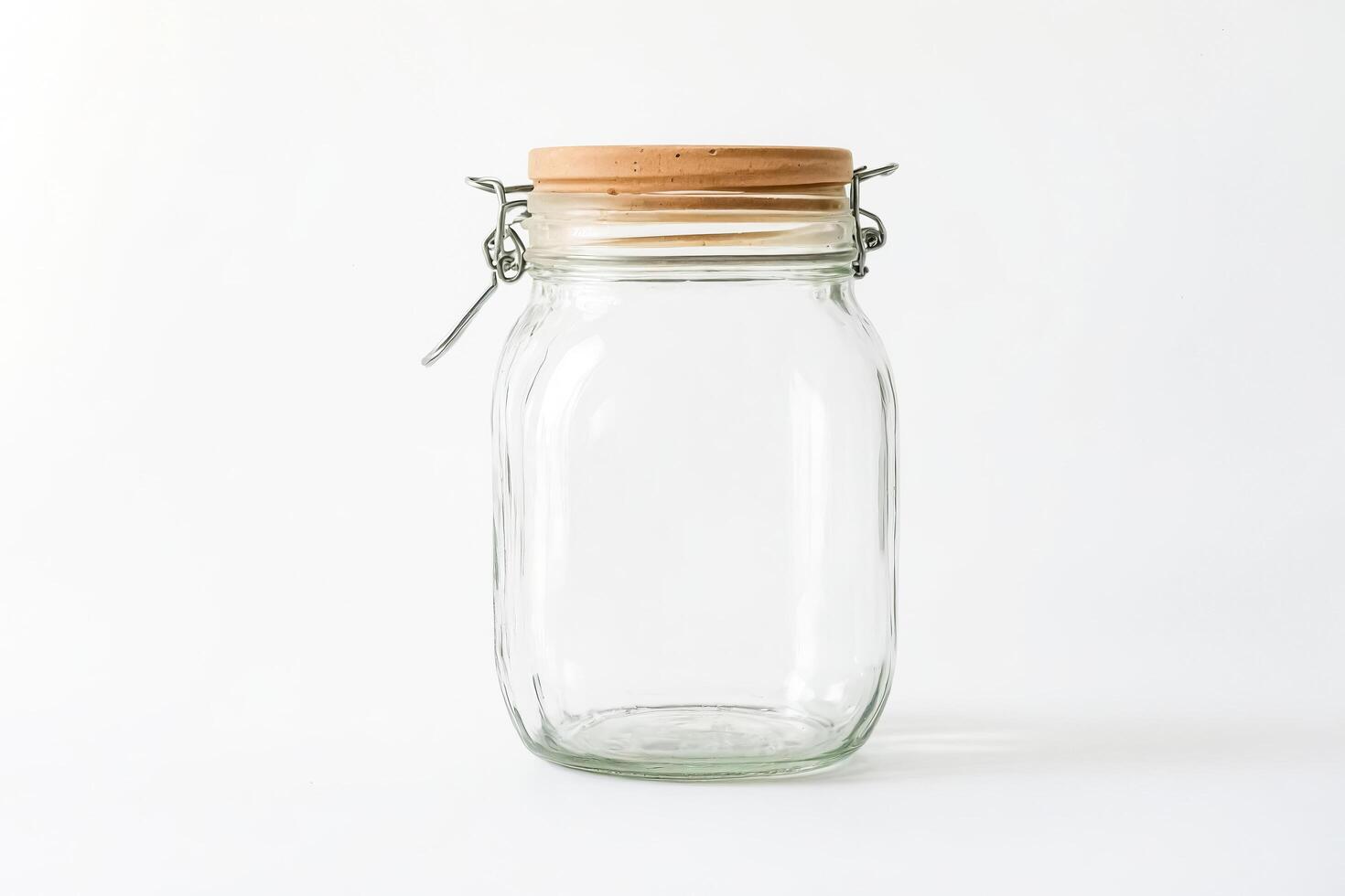 Empty Glass Jar With Cork Lid photo