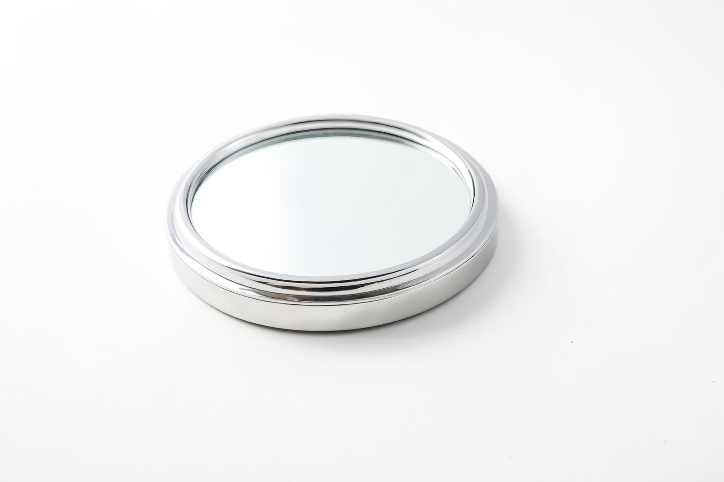 Round Silver Mirror photo