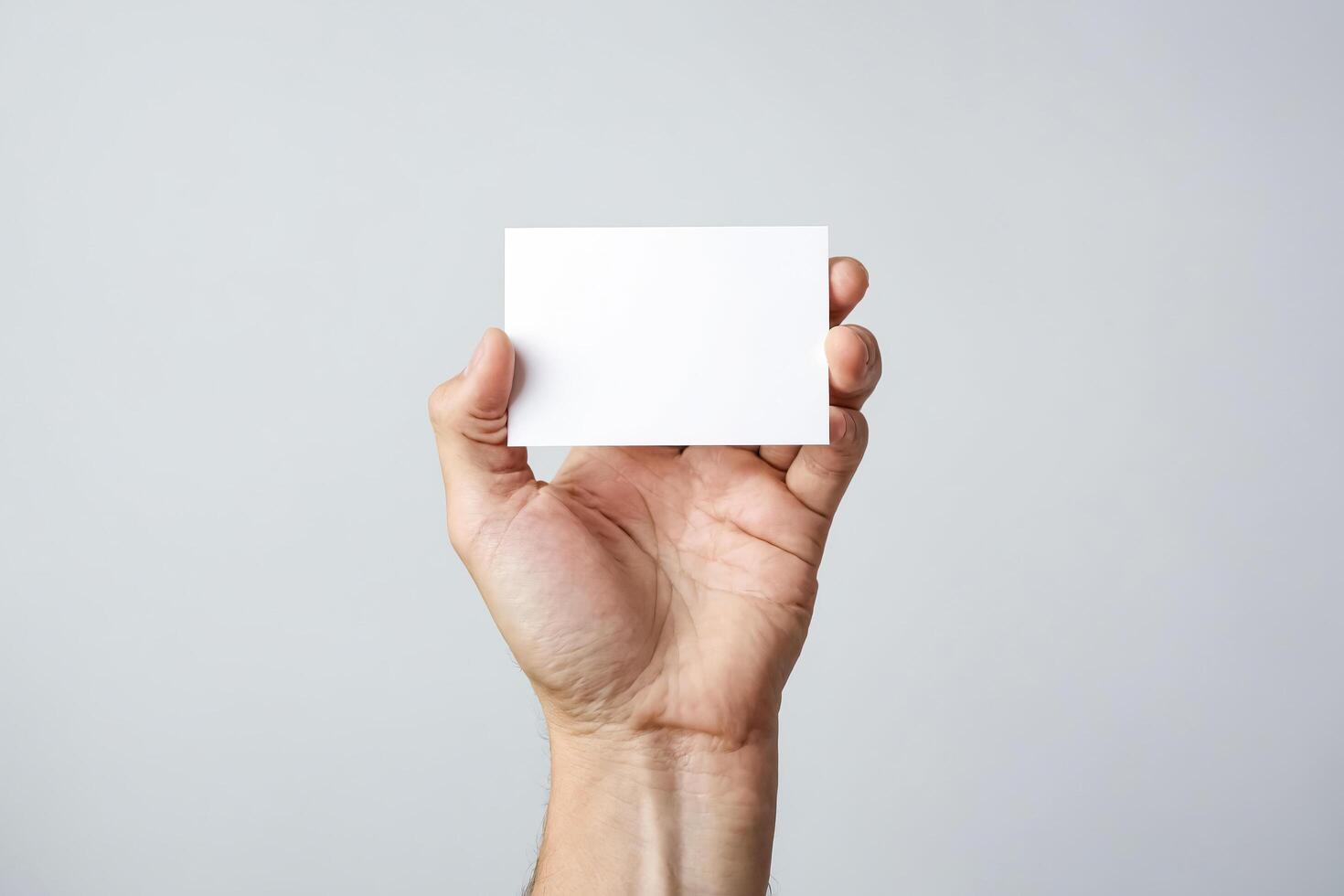Hand Holding Blank Card photo