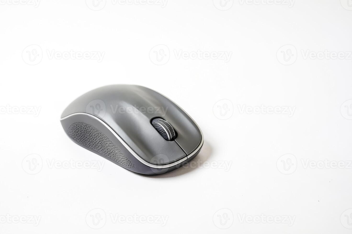 Wireless Computer Mouse on White Background photo