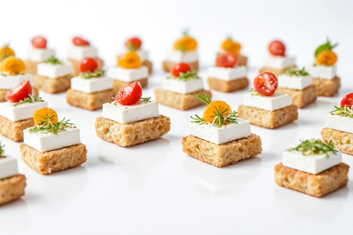 Appetizer Bites with Cream Cheese, Tomatoes, and Herbs photo