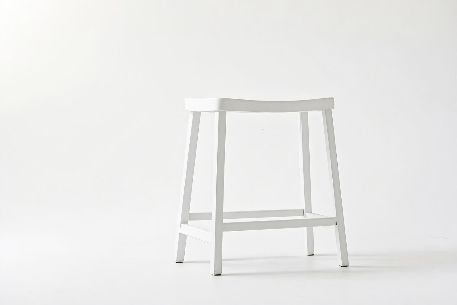 White Stool on White Background photo