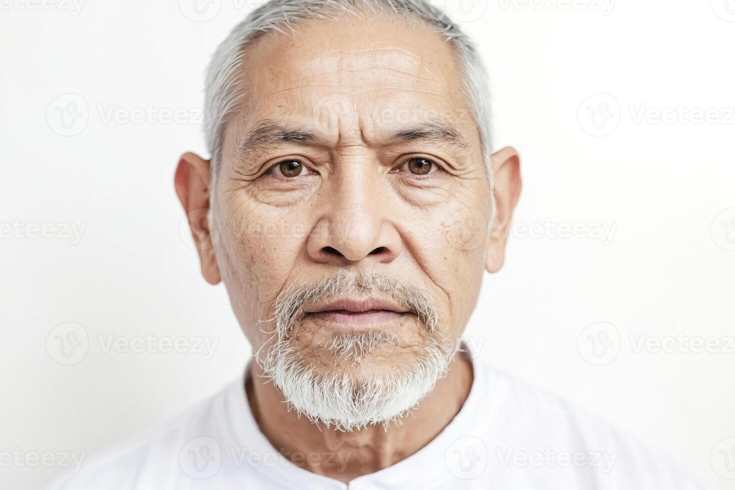 Portrait of an elderly man with a white beard photo
