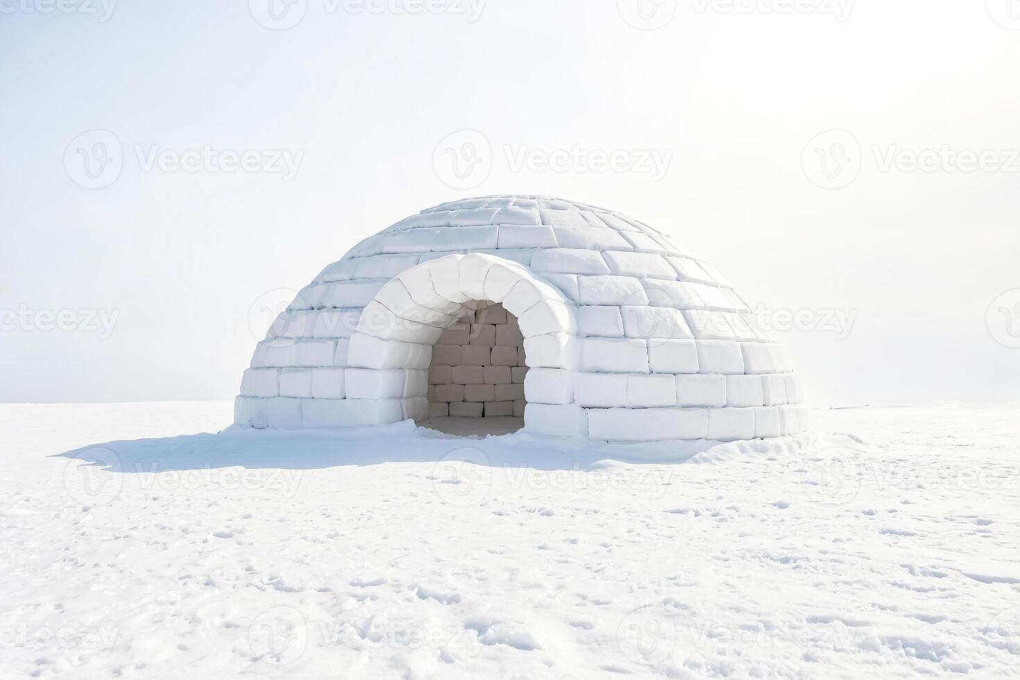 Igloo in a Snowy Landscape photo