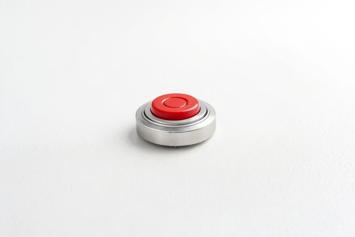 Red Button on White Background photo