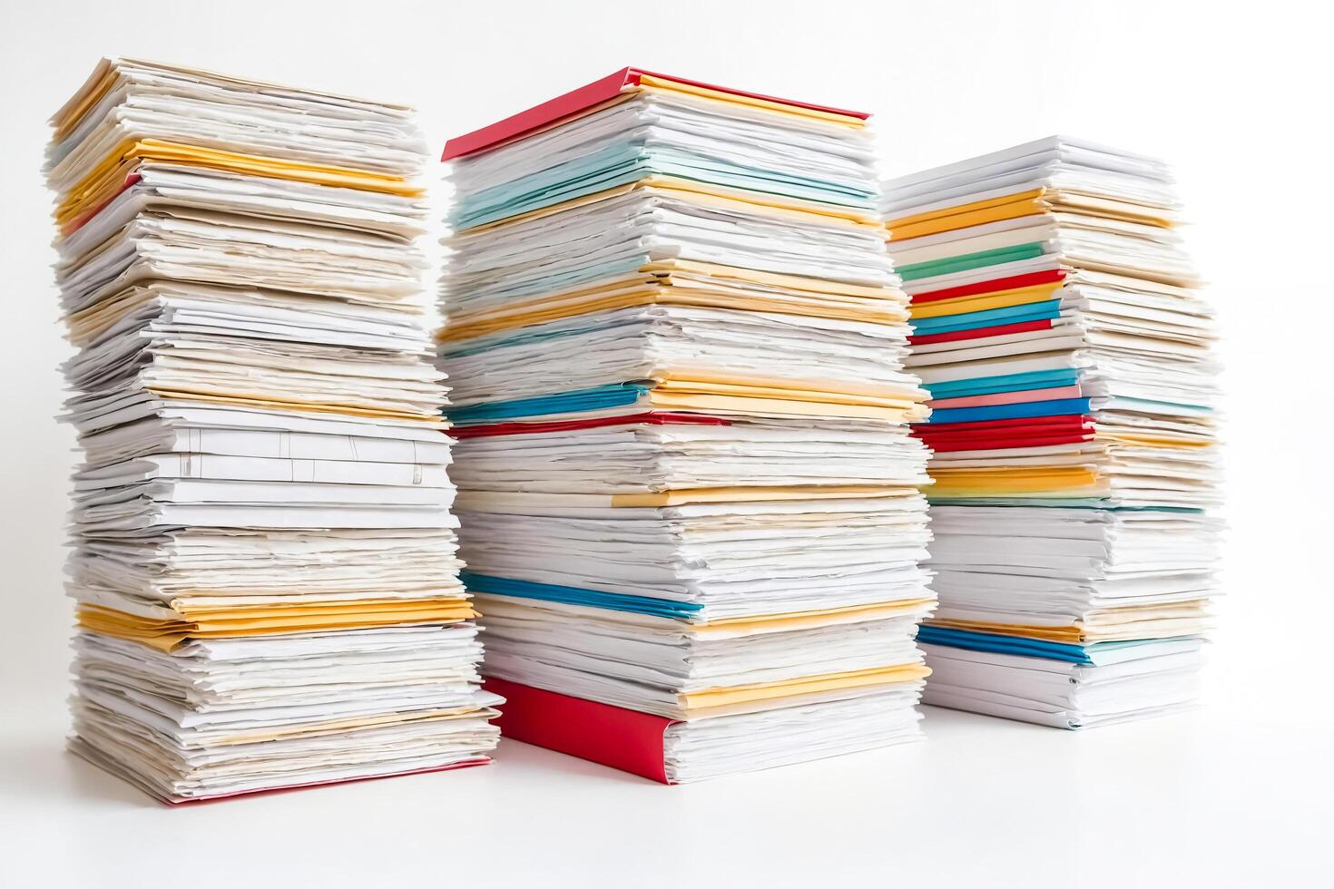 Stack of Papers in Folders photo