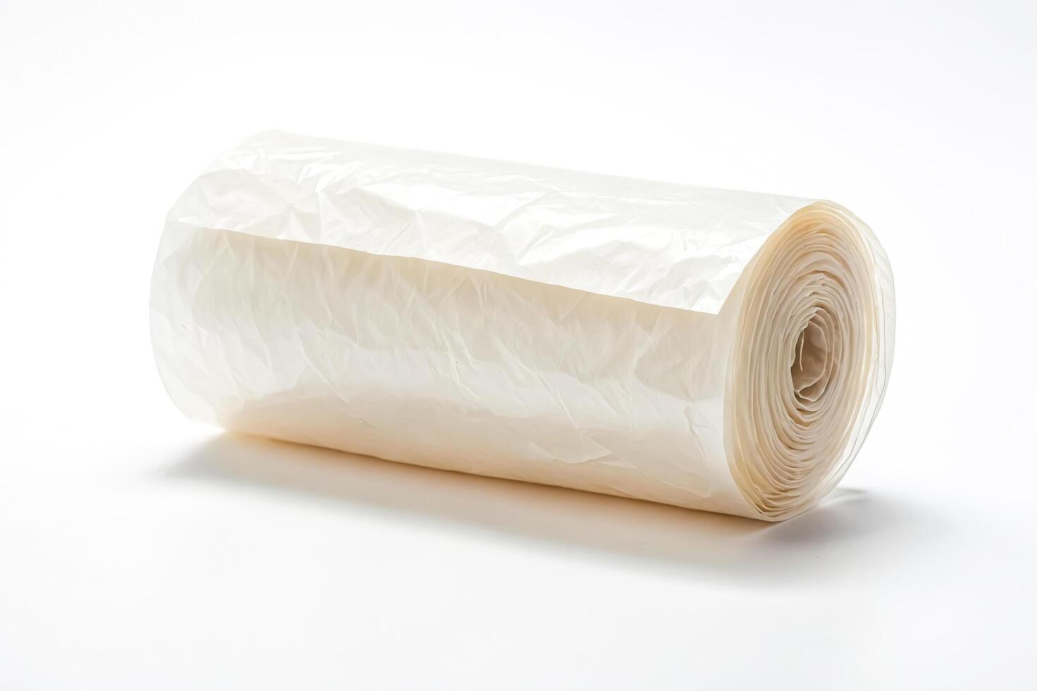 Roll of White Plastic Bags photo