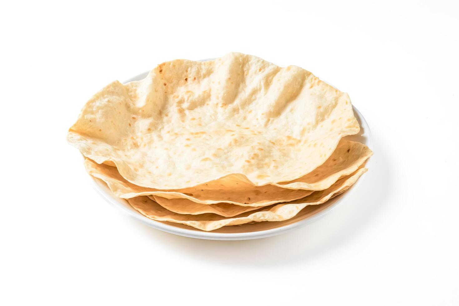Close Up of Freshly Baked Indian Flatbread, Chapati photo