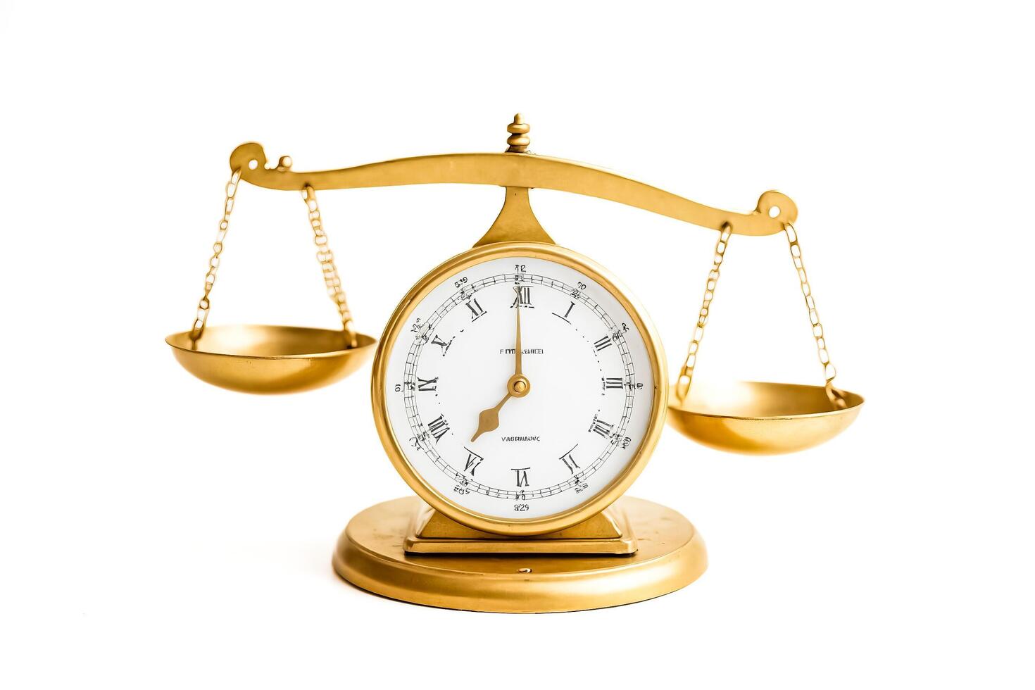 Gold Scales with Clock Face photo