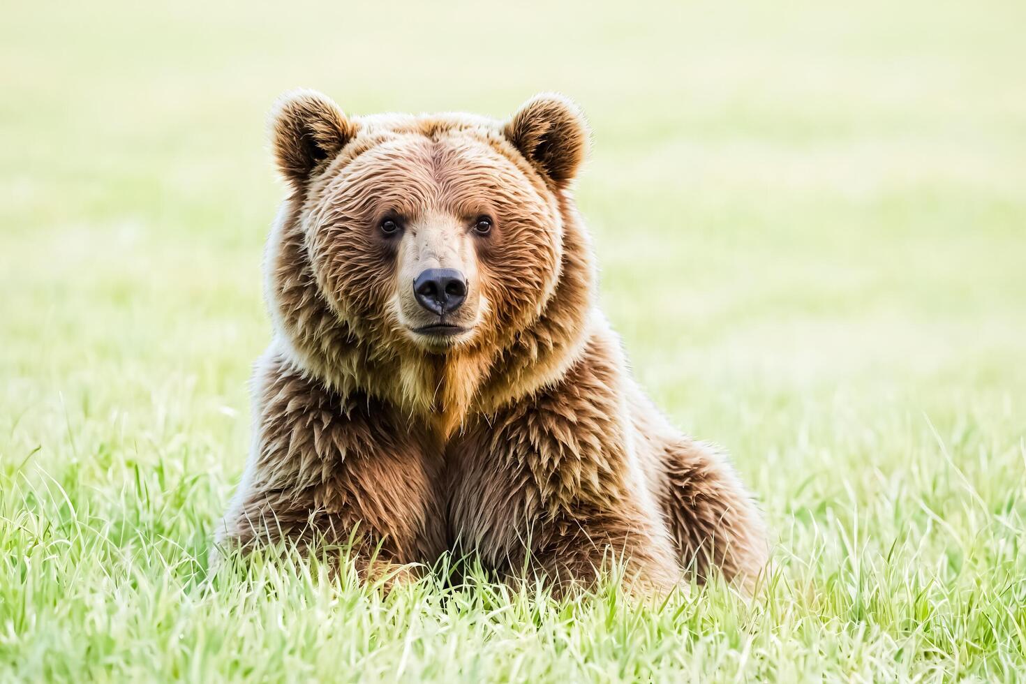 Grizzly Bear in Grass photo