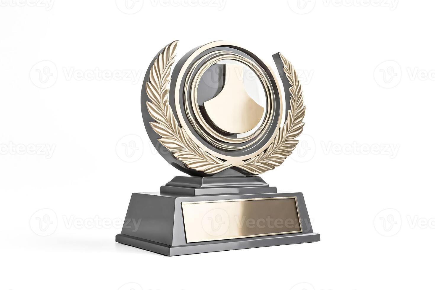 Award Trophy with Laurel Wreath and Shield photo