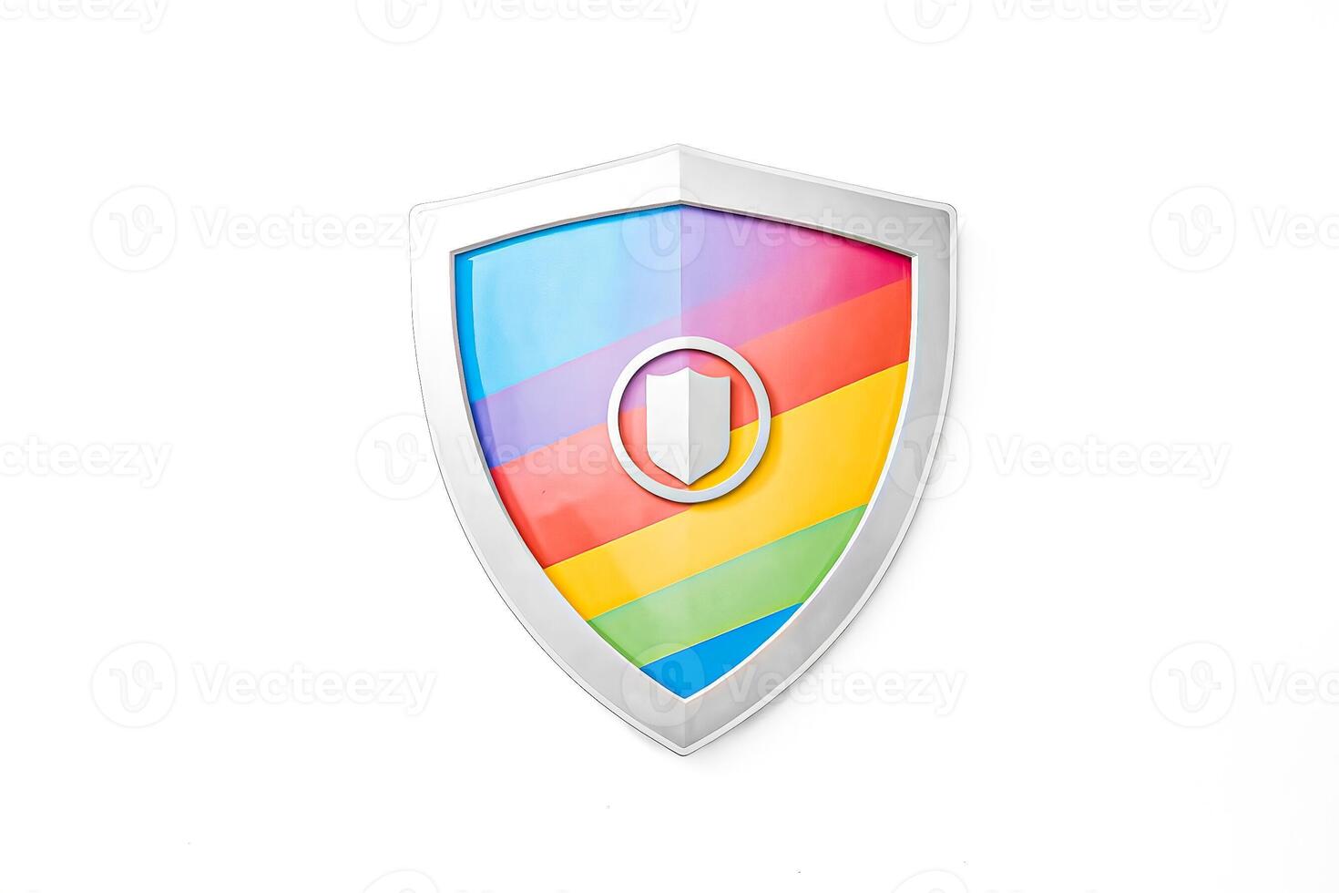 Rainbow Shield with Silver Trim photo
