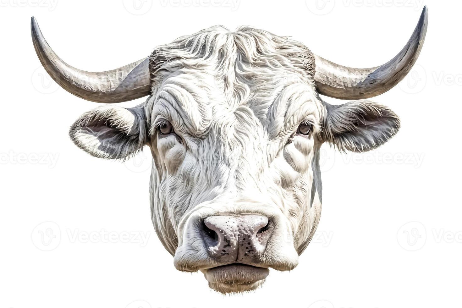 White Bull Head Illustration photo